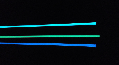 Plextronics extruded glow in the dark material